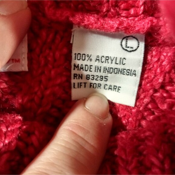 Denim Republic Red Turtleneck Sweater Vintage size L - Picture 5 of 7